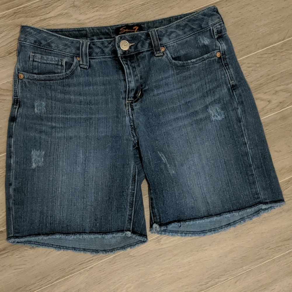 Seven Distressed Jean Shorts